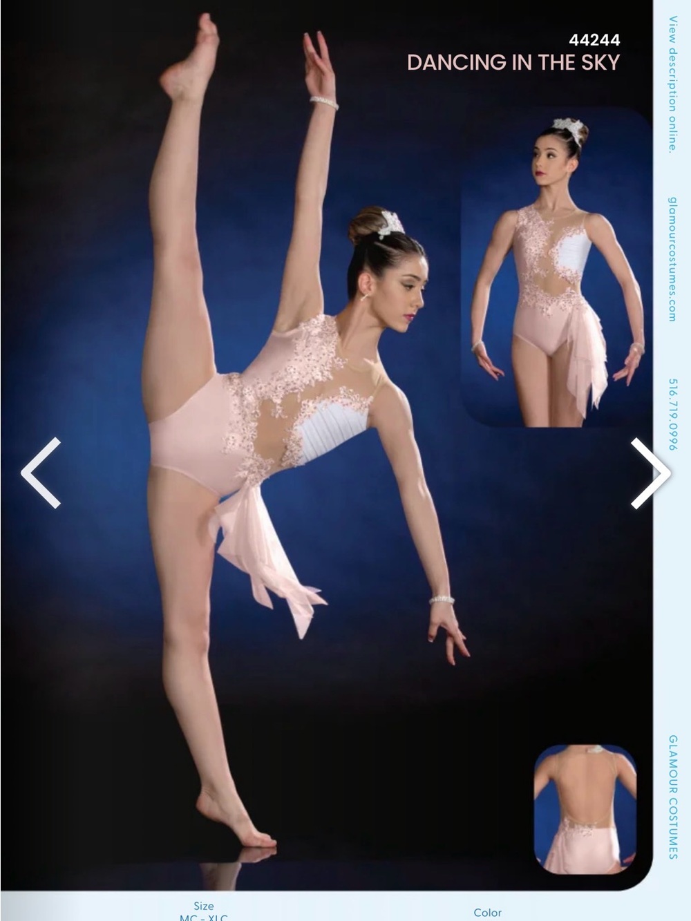 Glamour White Lace Appliqué Dance Leotard with Side Drape